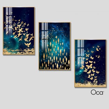 Tranh nghệ thuật Đêm Sáng | Bộ 3 tranh treo cầu thang | Mã T0272 | Oca