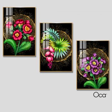 Hoa thiên đường | Bộ 3 tranh treo cầu thang | Mã T0342 | Oca
