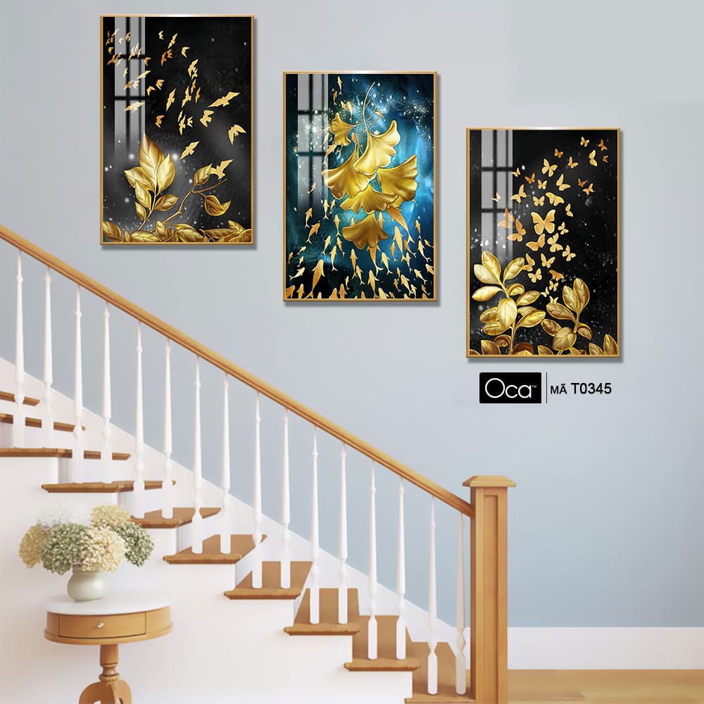 Đêm Sáng | Bộ 3 tranh treo cầu thang | Mã T0345 | Oca - Ảnh 3