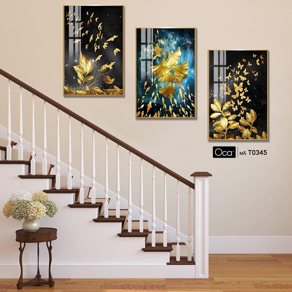 Đêm Sáng | Bộ 3 tranh treo cầu thang | Mã T0345 | Oca - Ảnh 4
