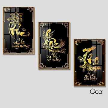 Phúc - Lộc - Thọ | KHUNG NHÔM cao cấp | Treo cầu thang | Mã T0375 | Oca