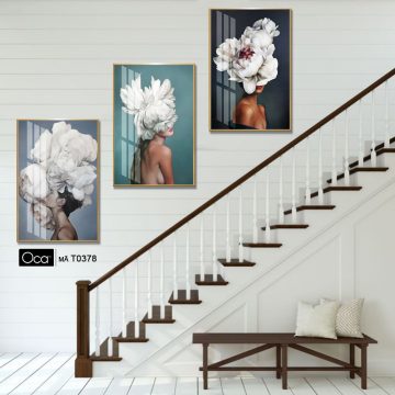 Alternative view of Cô gái nghệ thuật | Bộ 3 tranh treo cầu thang | Mã T0378 | Oca