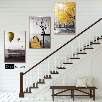 Alternative view of Mùa thu | Bộ 3 tranh treo cầu thang | Mã T0385 | Oca
