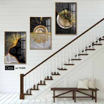Alternative view of Tranh trừu tượng | Bộ 3 tranh treo cầu thang | Mã T0388 | Oca