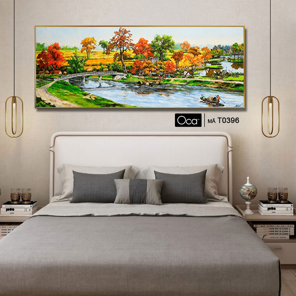 Phong cảnh đồng quê | Tranh treo phòng ngủ | Mã T0396 | Oca - Ảnh 2
