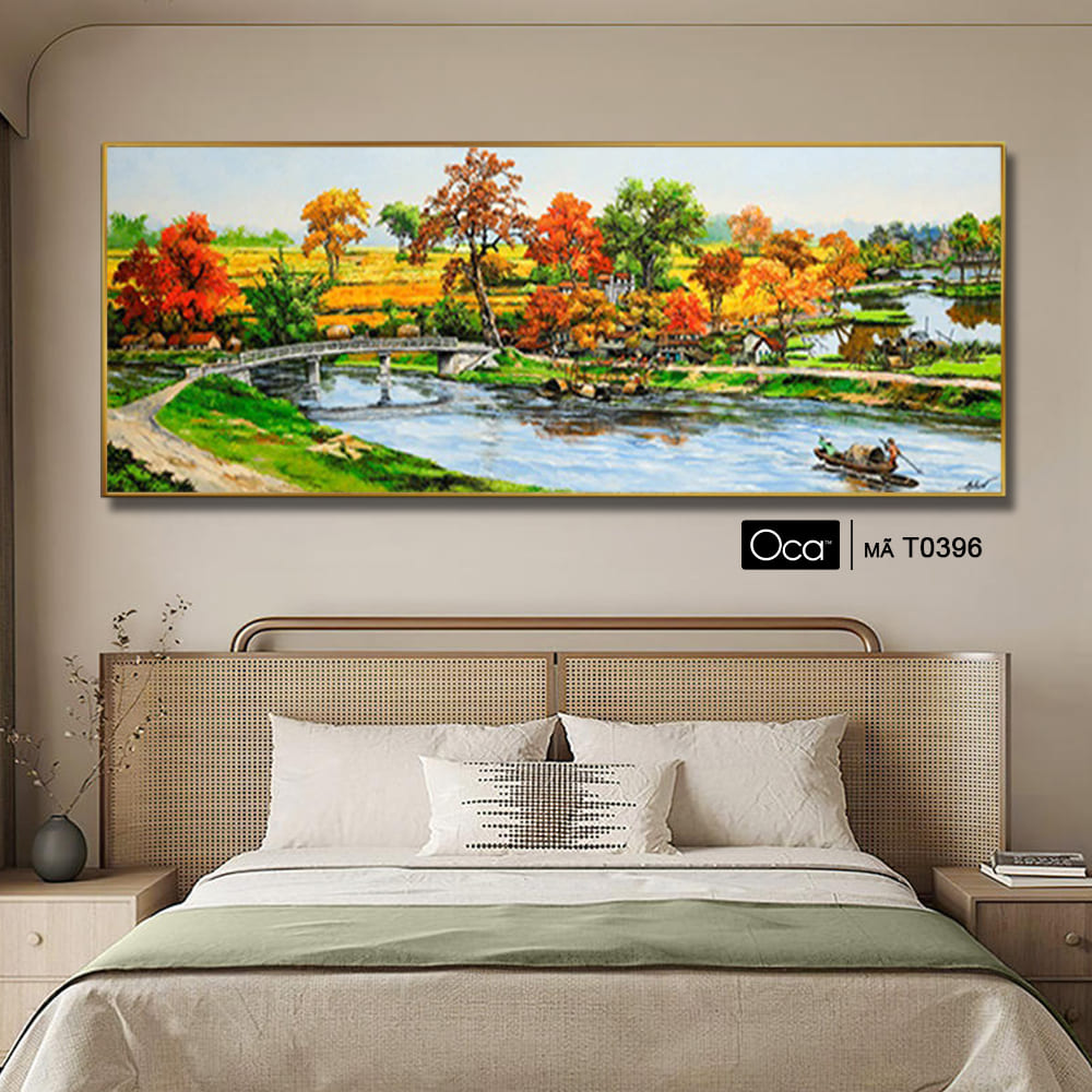 Phong cảnh đồng quê | Tranh treo phòng ngủ | Mã T0396 | Oca - Ảnh 4