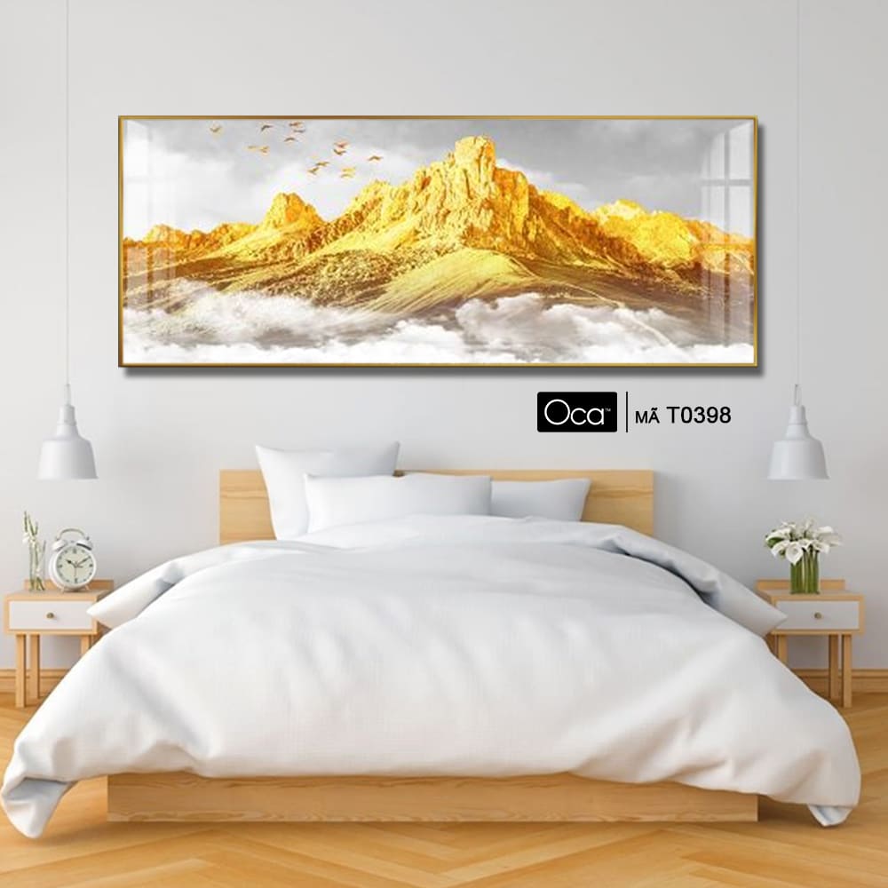 Phong cảnh núi vàng | Tranh treo phòng ngủ | Mã T0398 | Oca - Ảnh 3
