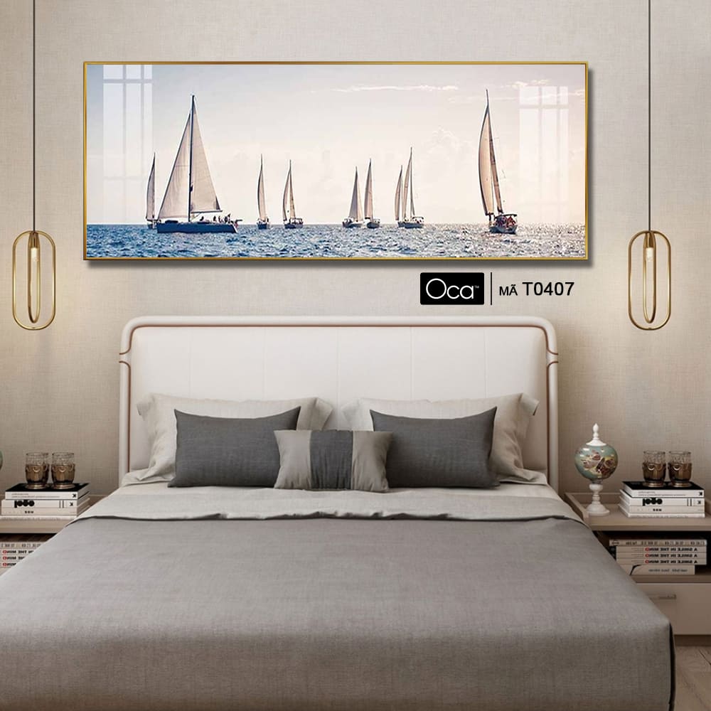 Ngày dạo chơi trên biển | Tranh treo phòng ngủ | Mã T0407 | Oca - Ảnh 4