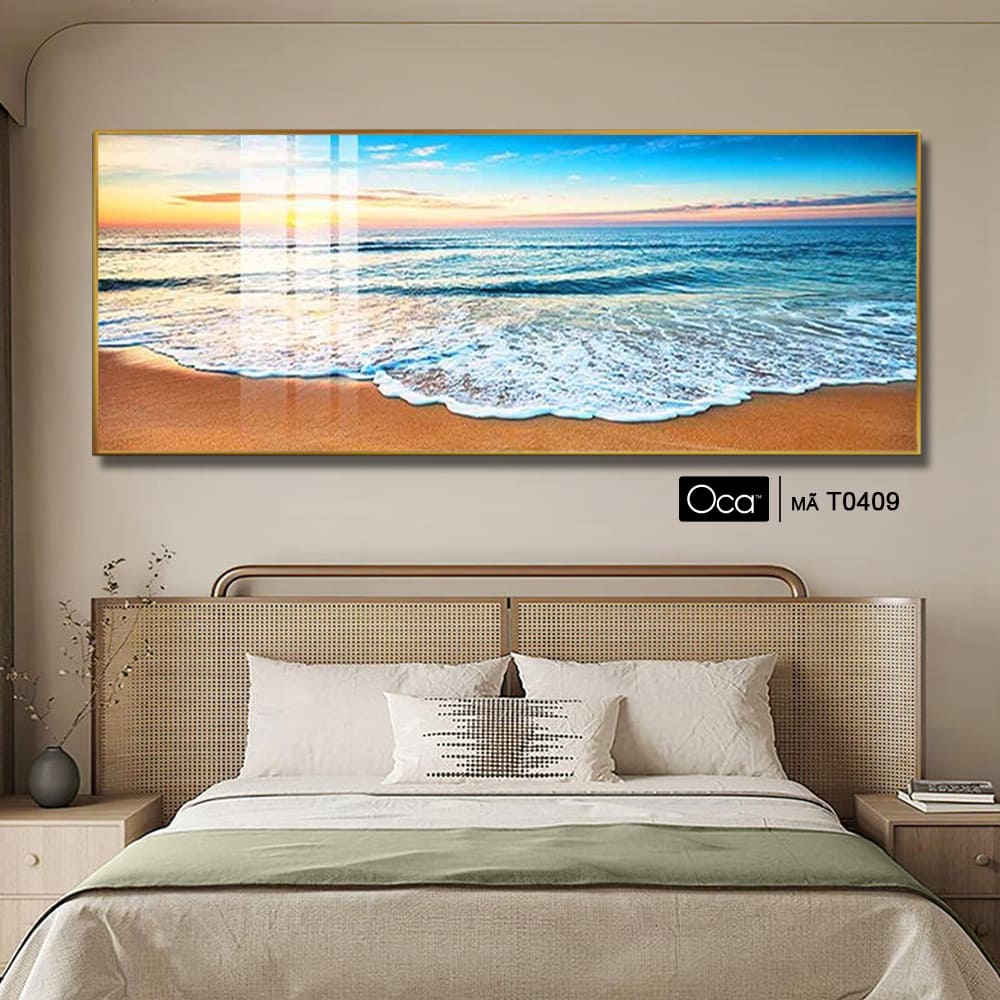Chiều hoàng hôn trên biển | Tranh treo phòng ngủ | Mã T0409 | OCa - Ảnh 2