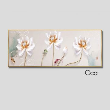 Liên Hoa Khai Phú Quý | Tranh treo phòng ngủ | Mã T0410 | Oca