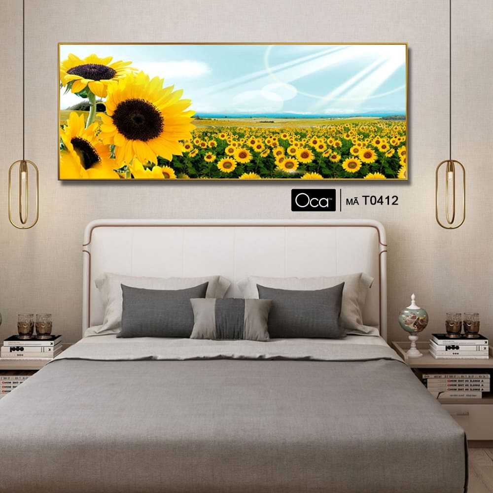 Cánh đồng hoa hướng dương | Tranh treo phòng ngủ | Mã T0412 | OCa - Ảnh 4