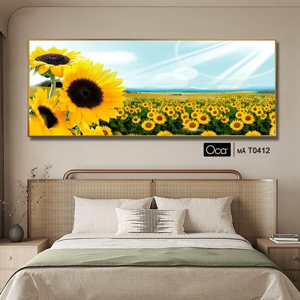 Cánh đồng hoa hướng dương | Tranh treo phòng ngủ | Mã T0412 | OCa - Ảnh 3