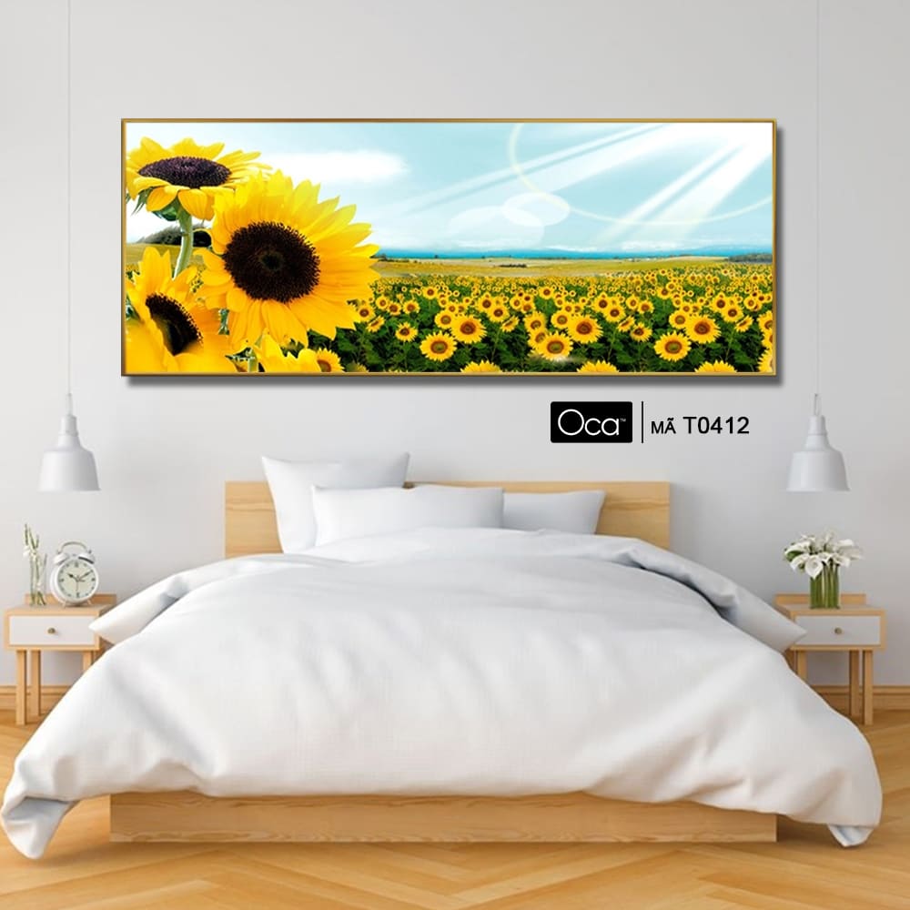 Cánh đồng hoa hướng dương | Tranh treo phòng ngủ | Mã T0412 | OCa - Ảnh 2