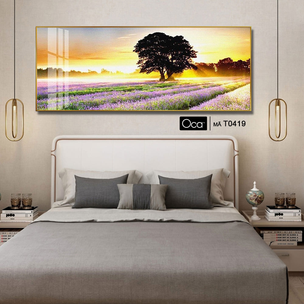 Cánh đồng hoa lavender | Tranh treo phòng ngủ | Mã T0419 | Oca - Ảnh 4