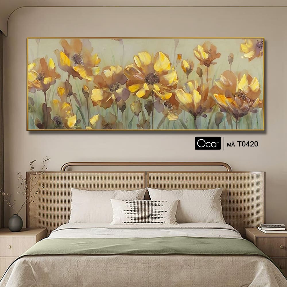 Phong cảnh mùa xuân | Tranh treo phòng ngủ | Mã T0420 | Oca - Ảnh 3