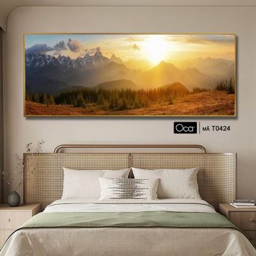 Alternative view of Phong cảnh bình minh trên núi | Tranh treo phòng ngủ | Mã T0424 | Oca