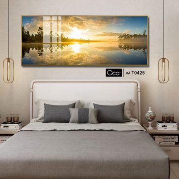 Alternative view of Hoàng hôn trên mặt hồ | Tranh treo phòng ngủ | Mã T0425 | Oca