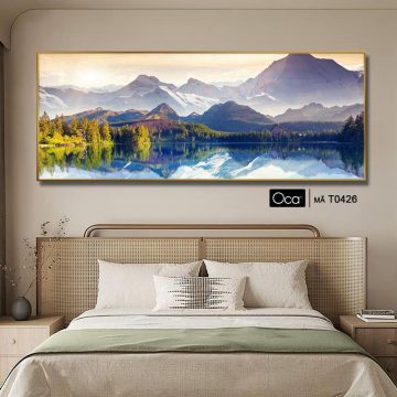 Alternative view of Bình minh trên mặt hồ | Tranh treo phòng ngủ | Mã T0426 | OCa