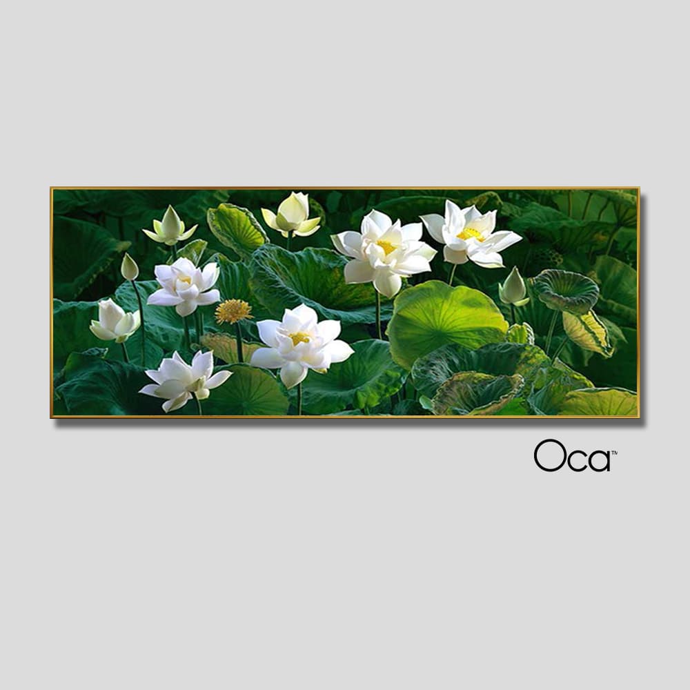Liên hoa trong đầm | Tranh treo phòng ngủ | Mã T0433 | Oca