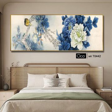 Alternative view of Nhành hoa thược dược | Tranh treo phòng ngủ | Mã T0442 | Oca