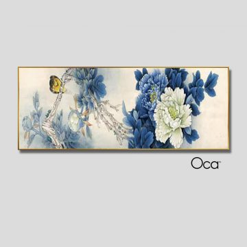 Nhành hoa thược dược | Tranh treo phòng ngủ | Mã T0442 | Oca