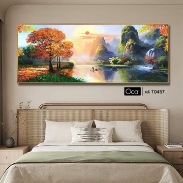 Alternative view of Sơn thủy hữu tình | Tranh treo phòng ngủ | Mã T0457 | Oca
