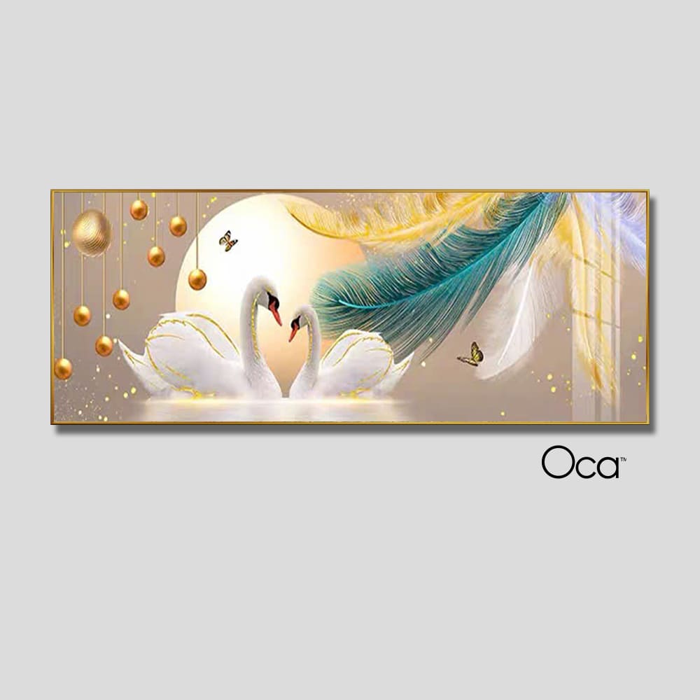 Đôi thiên nga uyên ương | Tranh treo phòng ngủ | Mã T0460 | Oca