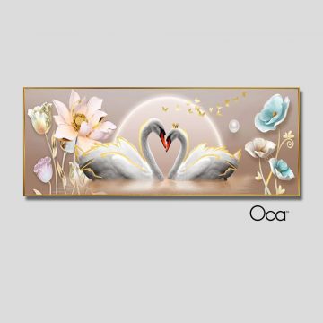 Đôi thiên nga uyên ương | Tranh treo phòng ngủ | Mã T0461 | Oca