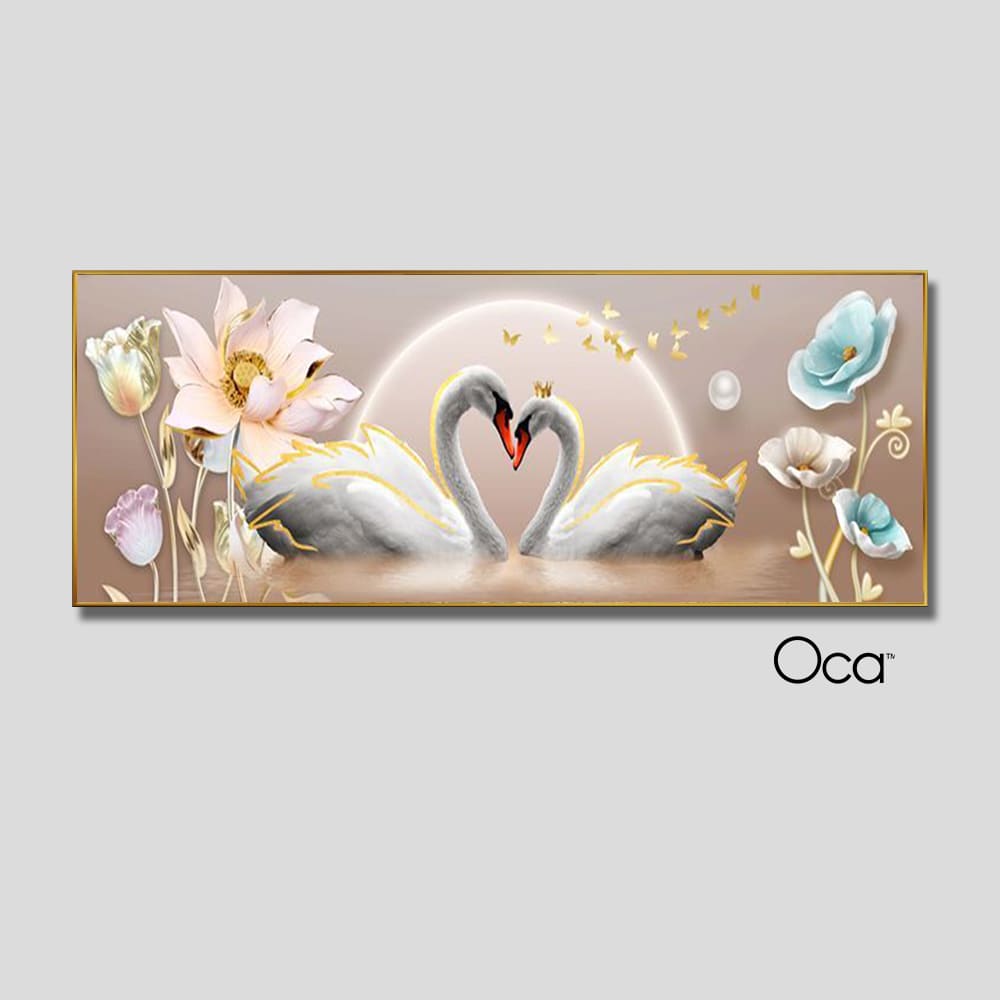 Đôi thiên nga uyên ương | Tranh treo phòng ngủ | Mã T0461 | Oca