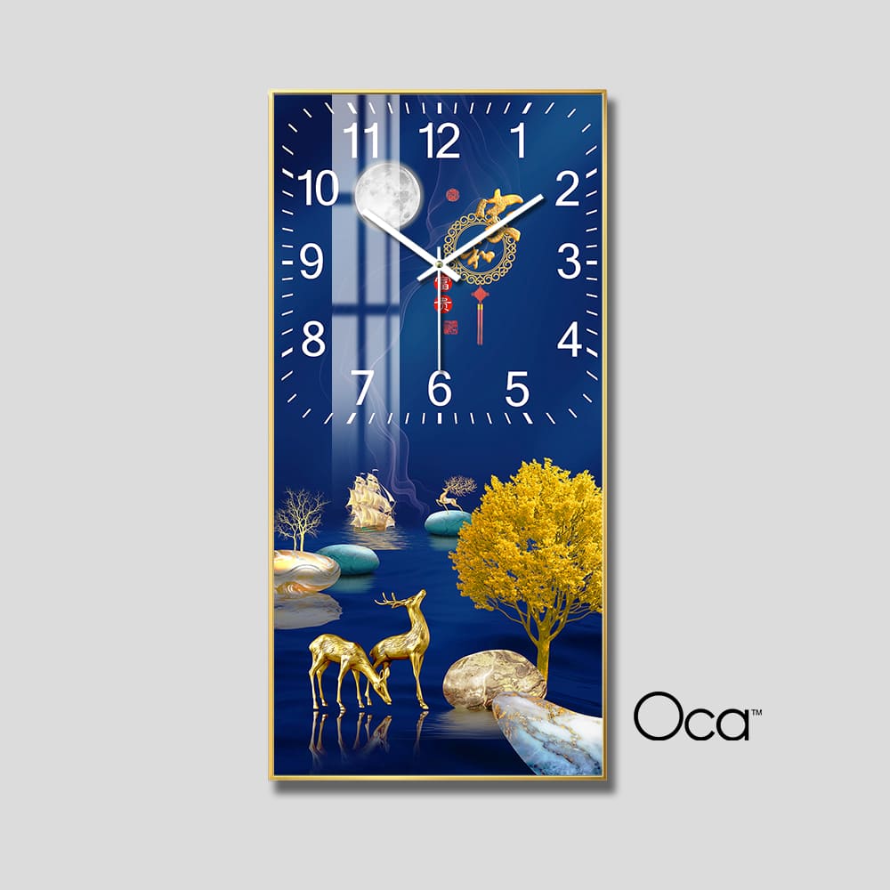 Đồng hồ Đôi hươu tài lộc | Mã D0028 | Xưởng sản xuất Oca