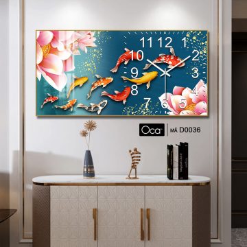 Alternative view of Đồng hồ Cửu Ngư Quần Hội | Mã D0036 | Xưởng sản xuất Oca