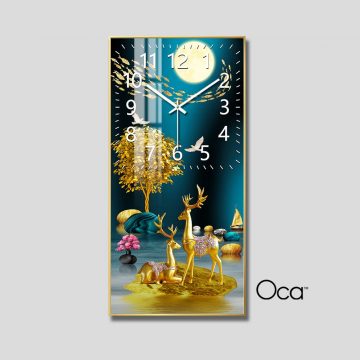 Đồng hồ Đôi hươu tài lộc | Mã D0054 | Xưởng sản xuất Oca