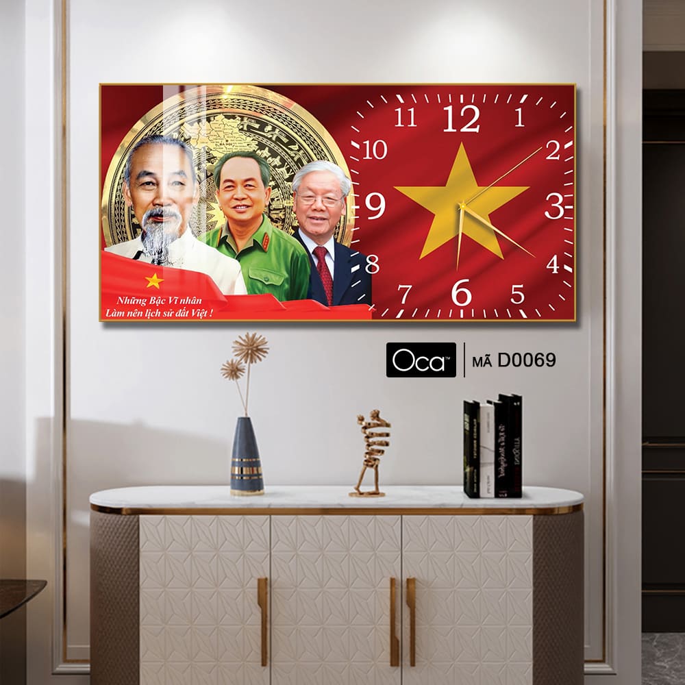 Đồng hồ Bác Hồ – Bác Giáp – Bác Trọng | Mã D0069 | Xưởng sản xuất Oca - Ảnh 2