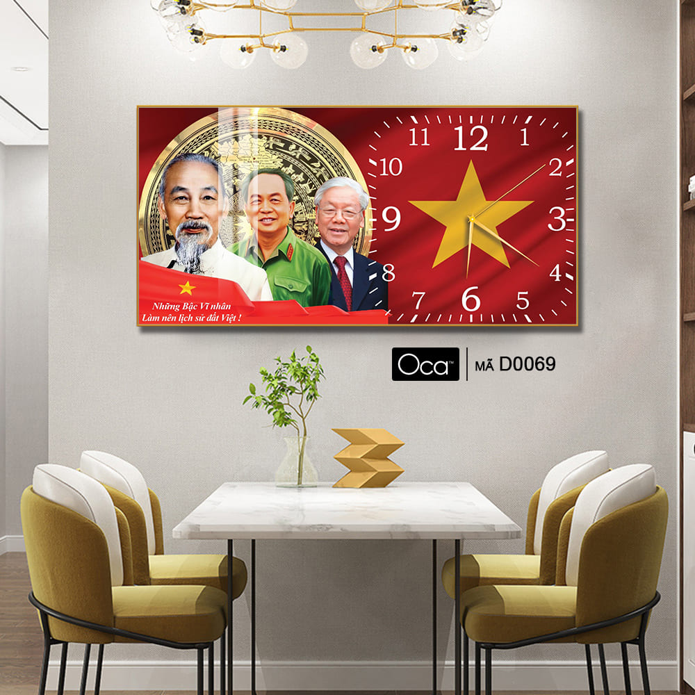 Đồng hồ Bác Hồ – Bác Giáp – Bác Trọng | Mã D0069 | Xưởng sản xuất Oca - Ảnh 4