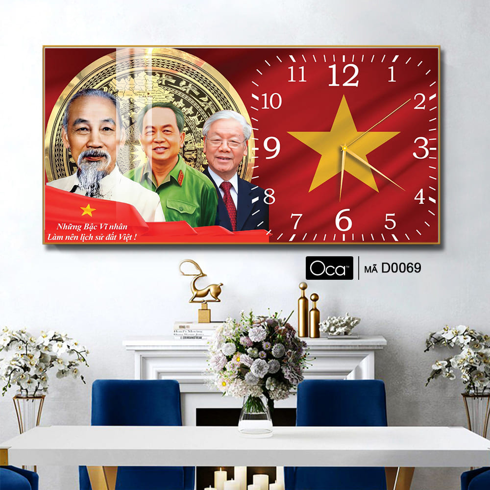 Đồng hồ Bác Hồ – Bác Giáp – Bác Trọng | Mã D0069 | Xưởng sản xuất Oca - Ảnh 3