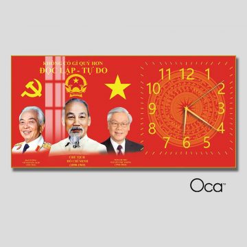 Đồng hồ Bác Hồ – Bác Giáp – Bác Trọng | Mã D0070 | Xưởng sản xuất Oca