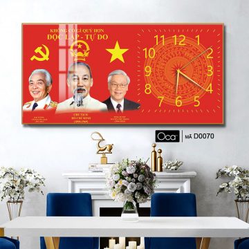 Alternative view of Đồng hồ Bác Hồ – Bác Giáp – Bác Trọng | Mã D0070 | Xưởng sản xuất Oca