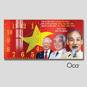 Đồng hồ Bác Hồ – Bác Giáp – Bác Trọng | Mã D0073 | Xưởng sản xuất Oca
