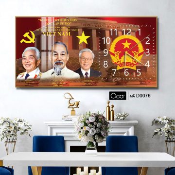 Alternative view of Đồng hồ Bác Hồ – Bác Giáp – Bác Trọng | Mã D0076 | Xưởng sản xuất Oca