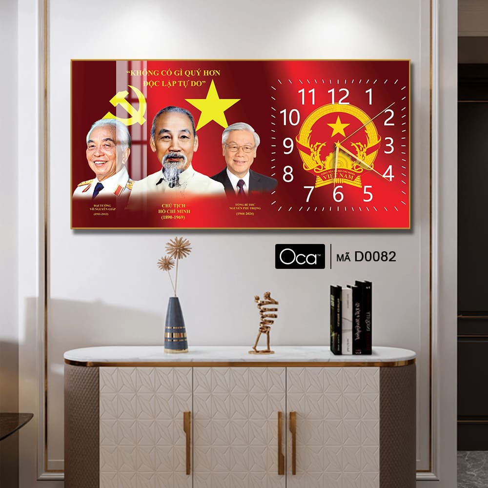 Đồng hồ Bác Hồ – Bác Giáp – Bác Trọng | Mã D0082 | Xưởng sản xuất Oca - Ảnh 4