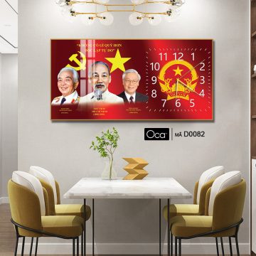 Alternative view of Đồng hồ Bác Hồ – Bác Giáp – Bác Trọng | Mã D0082 | Xưởng sản xuất Oca