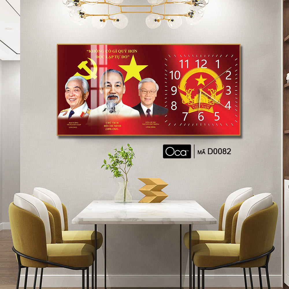 Đồng hồ Bác Hồ – Bác Giáp – Bác Trọng | Mã D0082 | Xưởng sản xuất Oca - Ảnh 2