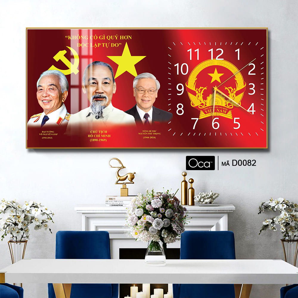 Đồng hồ Bác Hồ – Bác Giáp – Bác Trọng | Mã D0082 | Xưởng sản xuất Oca - Ảnh 3
