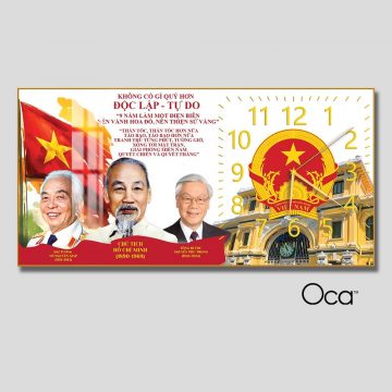 Đồng hồ Bác Hồ – Bác Giáp – Bác Trọng | Mã D0087 | Xưởng sản xuất Oca