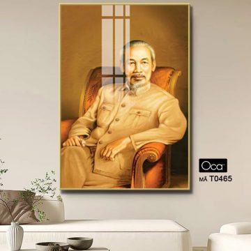 Alternative view of Bức Tranh Chủ tịch Hồ Chí Minh | Khung hợp kim cao cấp | Mã T0465 | Oca