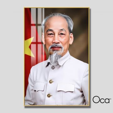 Bức Tranh Chủ tịch Hồ Chí Minh | Khung hợp kim cao cấp | Mã T0469 | Oca