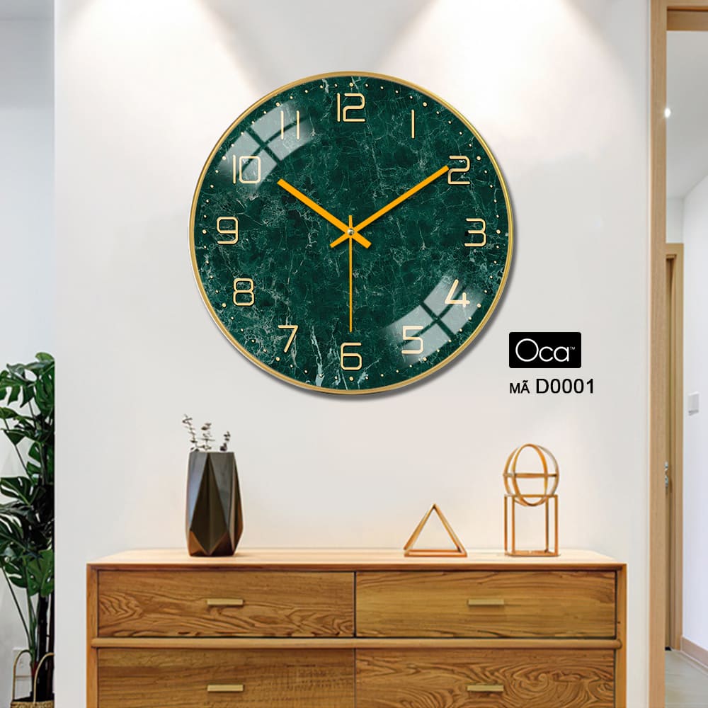 Đồng hồ họa tiết cẩm thạch | Tráng gương | Mã D0001 | Oca - Ảnh 4
