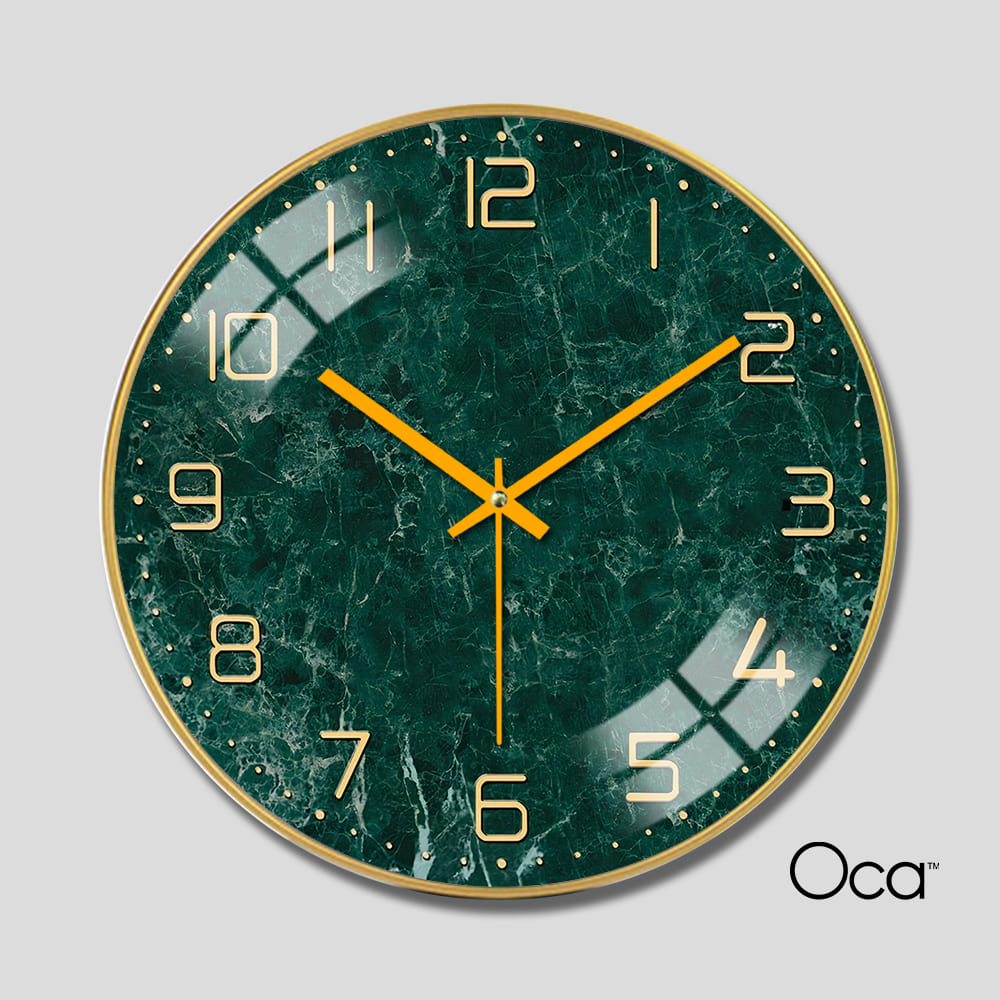 Đồng hồ họa tiết cẩm thạch | Tráng gương | Mã D0001 | Oca