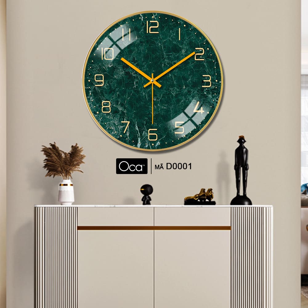 Đồng hồ họa tiết cẩm thạch | Tráng gương | Mã D0001 | Oca - Ảnh 3