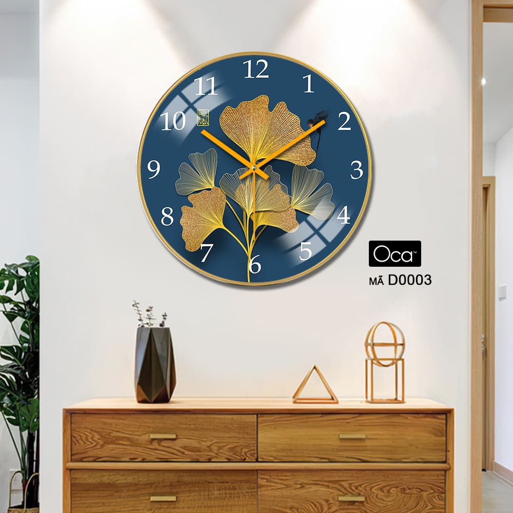 Đồng hồ lá nghệ thuật | Tráng gương | Mã D0003 | Oca - Ảnh 4
